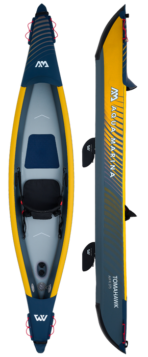 Aqua Marina TOMAHAWK AIR-K 12'4" Inflatable High Pressure Speed Kayak/Canoe (2023)