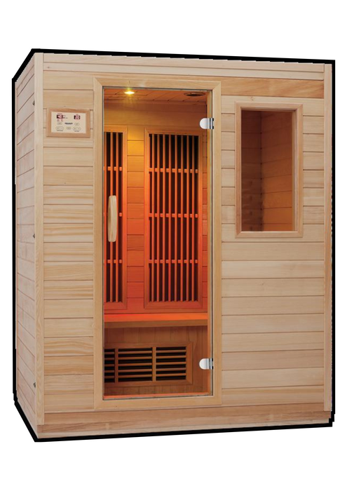 Blisspod, Vienna, Far Infrared Sauna Canadian Hemlock Very Low EMF Sauna, 6 Heaters – 3 Persons