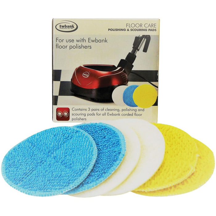 Ewbank Mixed Polisher Pad Bulk Pack, 10 Set For Ewbank Floor Polishers Ewbank EP170, EPV1100 models