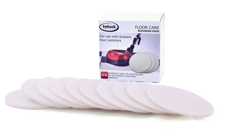 Ewbank Bulk Pack, 10 sets - White Scouring Pads for the Ewbank EP170, EPV1100 Floor Polisher models