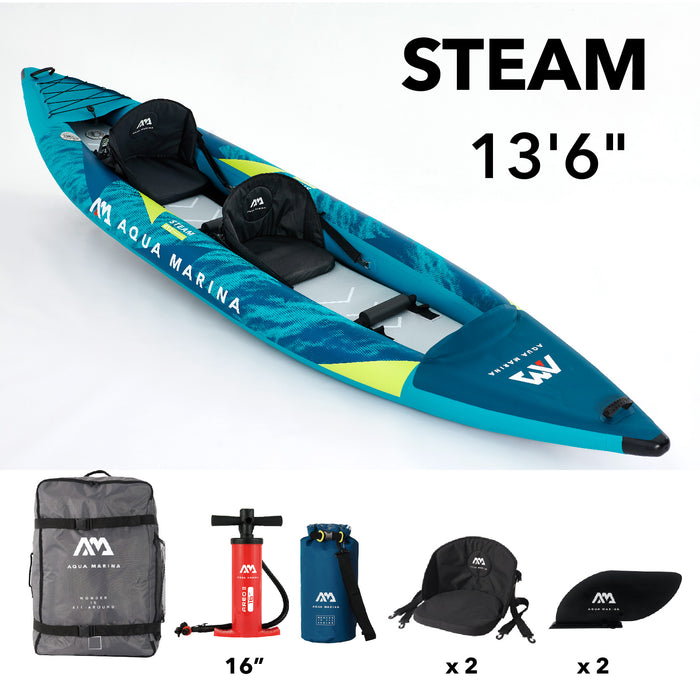 Aqua Marina STEAM 13'6" Inflatable Versatile/Whitewater Kayak