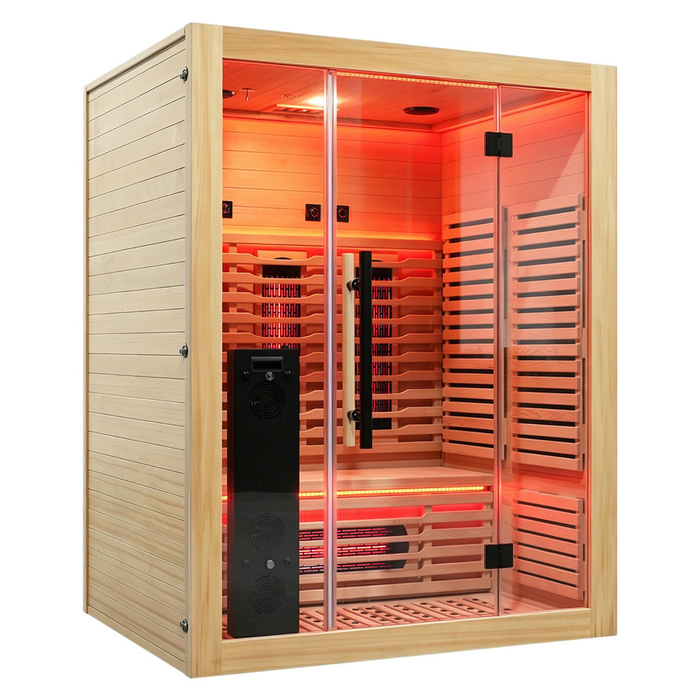 Blisspod I Venetian RED I All-In-One - Full Spectrum + Red Light Therapy I Indoor Premium Sauna I 3 Person
