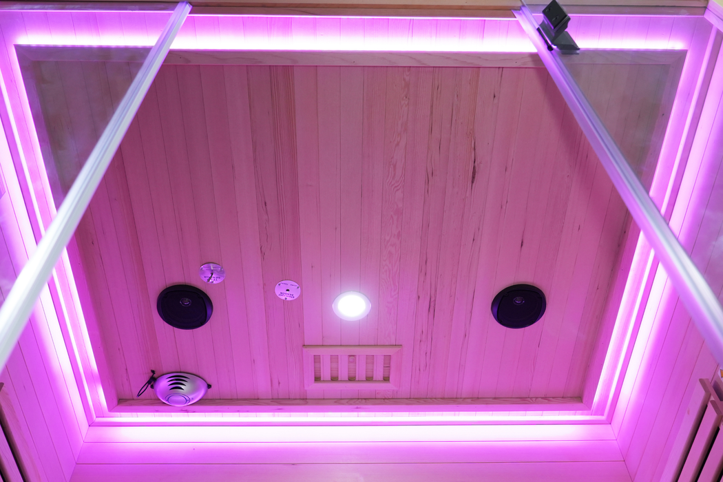Blisspod I Venetian RED I All-In-One - Full Spectrum + Red Light Therapy I Indoor Premium Sauna I 3 Person