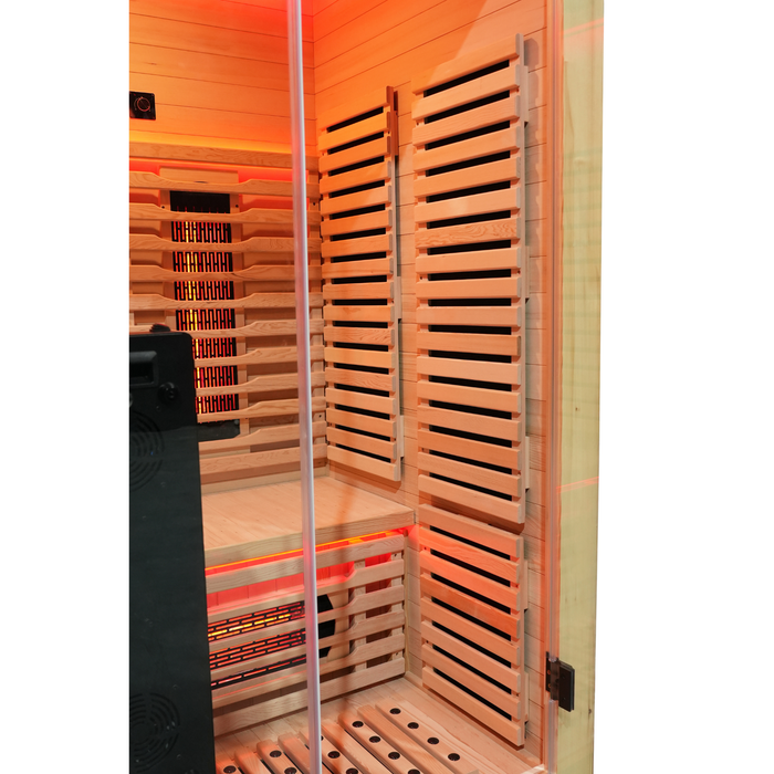Blisspod I Venetian RED I All-In-One - Full Spectrum + Red Light Therapy I Indoor Premium Sauna I 2 Person