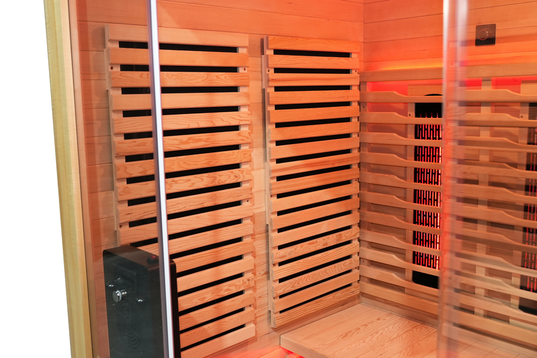 Blisspod I Venetian RED I All-In-One - Full Spectrum + Red Light Therapy I Indoor Premium Sauna I 3 Person