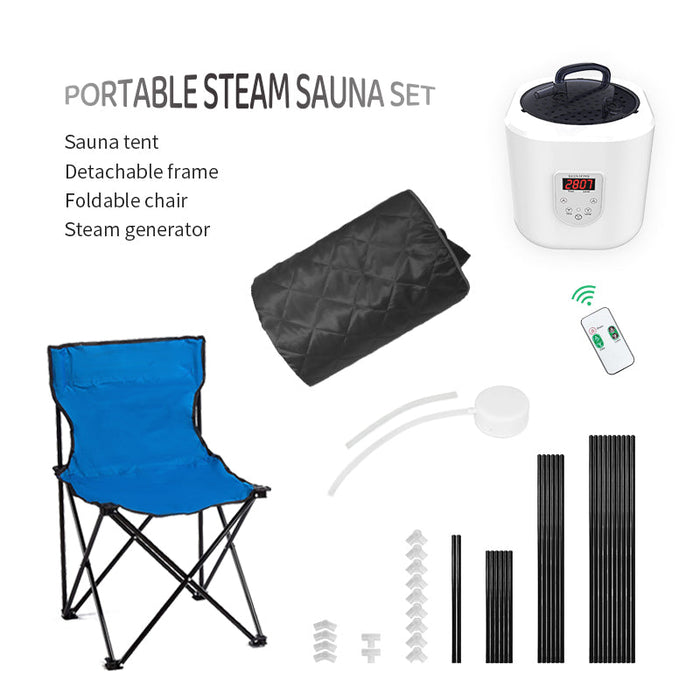 Blisspod Portable Personal Full Body 60 Min Rapid Steam Sauna | Pentagonal | Grey | Powerful 1600 Watts | 3.6L Stronger Steamer | 90X90X190cm