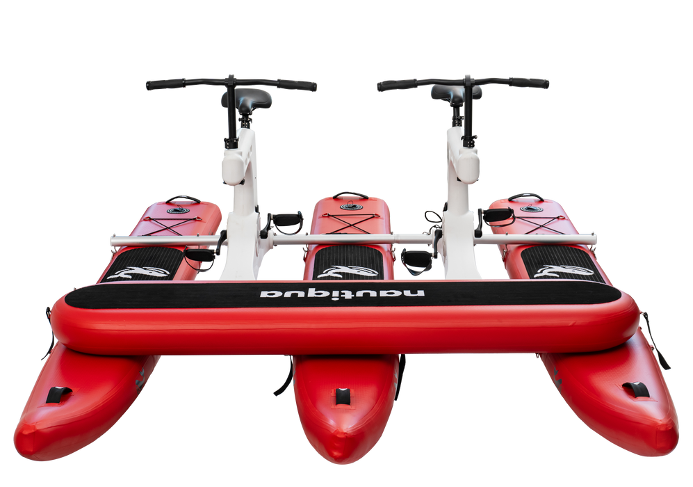 Nautiqua BORACAY Premium Catamaran Style Water Bike with Front Pad- 2 Person