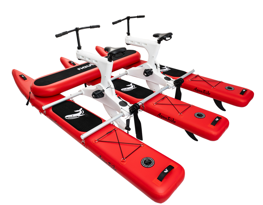 Nautiqua BORACAY Premium Catamaran Style Water Bike with Front Pad- 2 Person