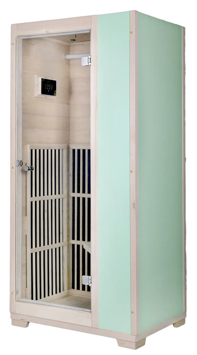 Blisspod, Vienna, Far Infrared Sauna Canadian Hemlock Very Low EMF Sauna, 3 Heaters – 1 Person