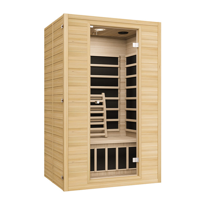 Blisspod, Vienna, Far Infrared Sauna Canadian Hemlock Very Low EMF Sauna, 5 Heaters – 2 Persons