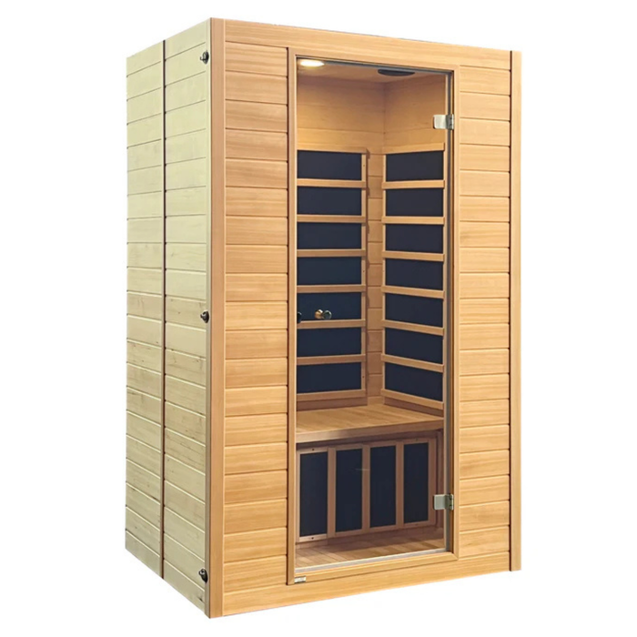 Blisspod, Vienna, Far Infrared Sauna Canadian Hemlock Very Low EMF Sauna, 7 Heaters – 3 Persons