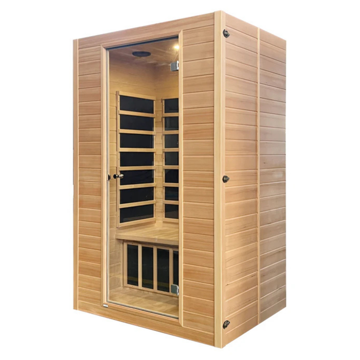 Blisspod, Vienna, Far Infrared Sauna Canadian Hemlock Very Low EMF Sauna, 7 Heaters – 3 Persons