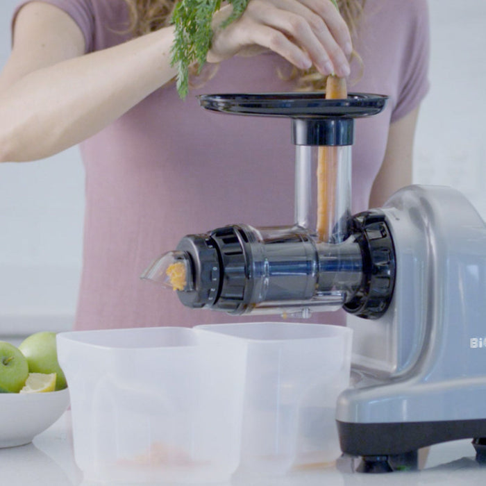 Axis-Cold Press, Masticating, Ultimate Leafy Green Juicer, SILVER