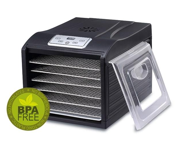 Arizona Sol 6 Steel Tray Food Dehydrator, BPA Free Body - BLACK