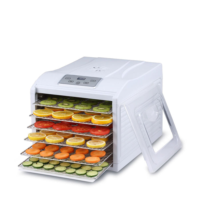 Arizona Sol 6 Steel Tray Food Dehydrator, BPA Free Body - WHITE