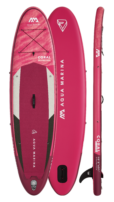 Aqua Marina CORAL 10'2" Inflatable Paddle Board All-Around Advanced SUP