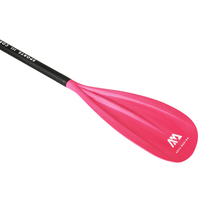 SPORTS III CORAL Adjustable Aluminum iSUP Paddle (CORAL Exclusive)