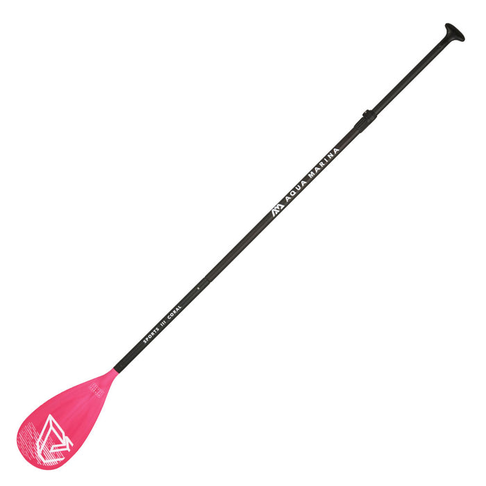 SPORTS III CORAL Adjustable Aluminum iSUP Paddle (CORAL Exclusive)