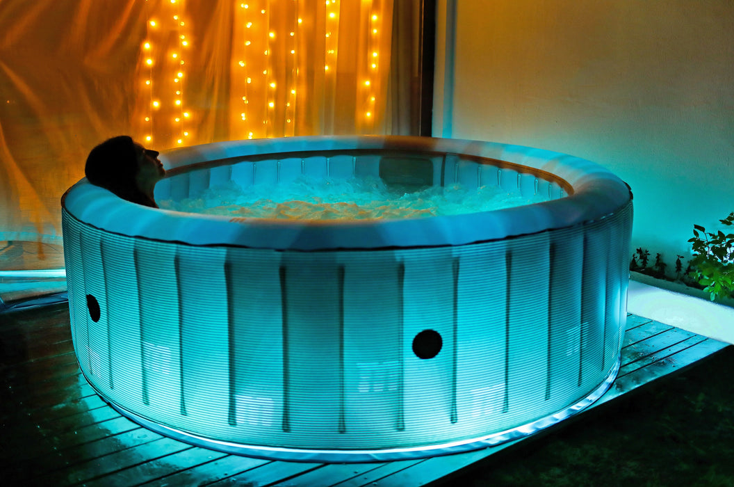 MSPA, STARRY, COMFORT SERIES, Inflatable Hot Tub & Spa, 138 Air Bubble System, LED, One Piece Quick Setup, Round - 6 Persons